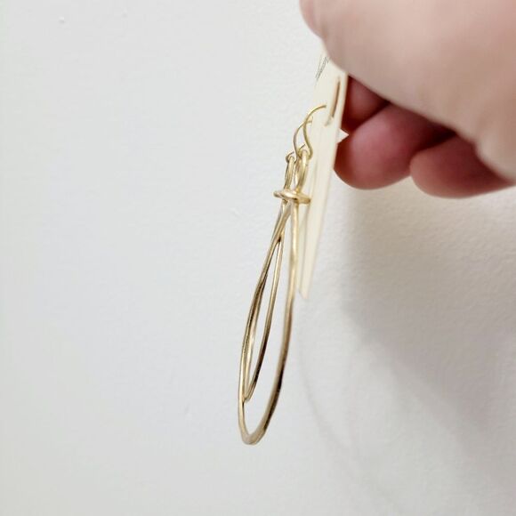 Brand New Kenneth Cole Gold Hoop Earrings - Picture 4 of 7